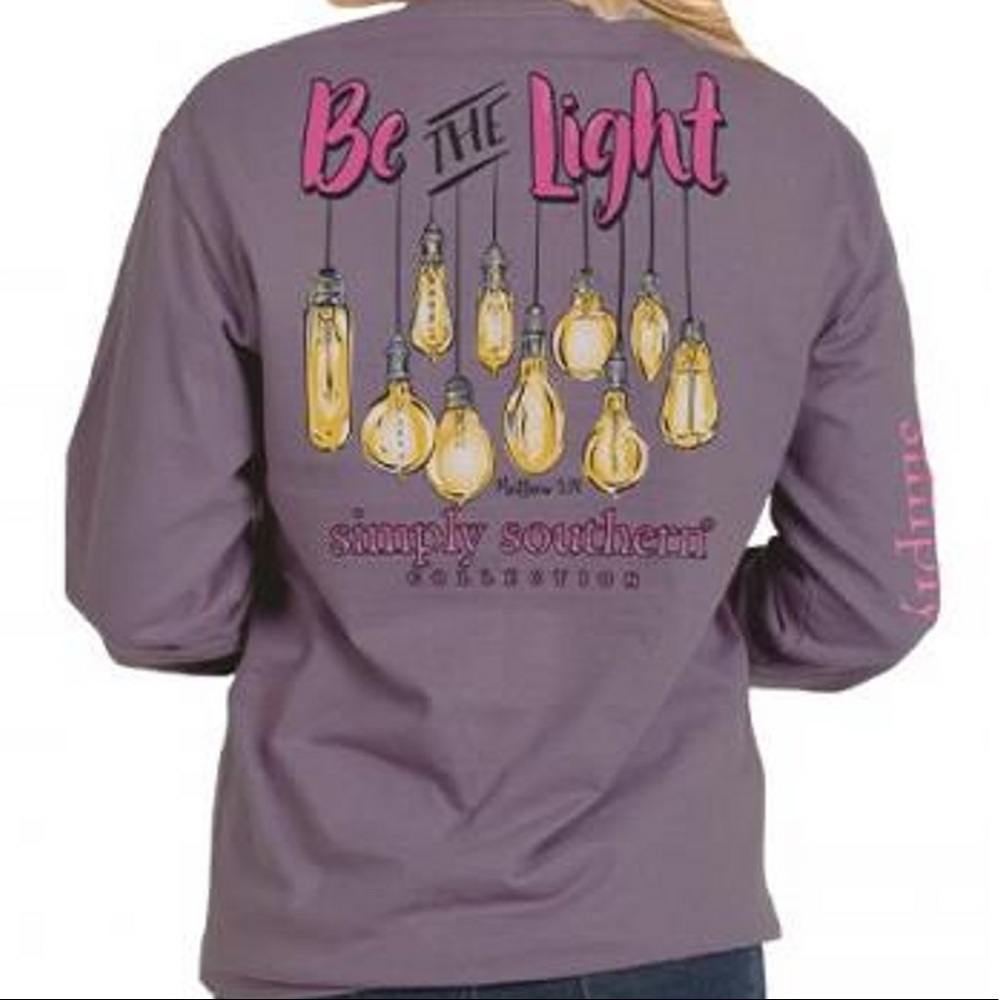 Simply Southern + Long Sleeve “Be The Light” + Size M